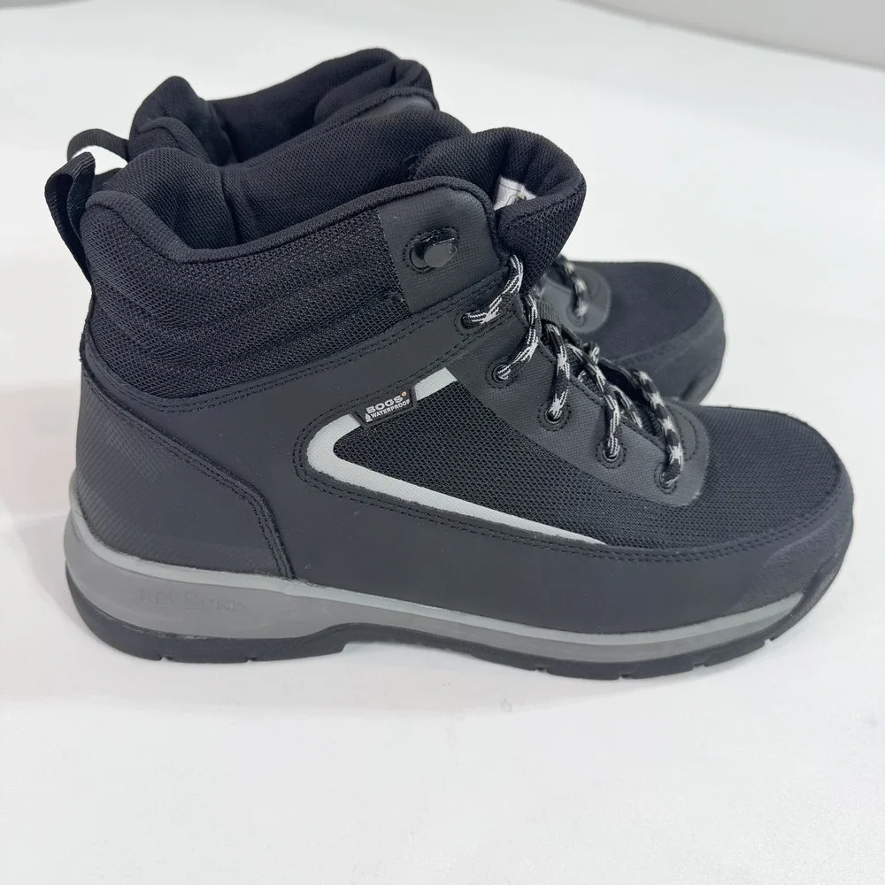 Bogs Work Boots Mens Size 12 Black Waterproof Composite Toe EH Slip Resistant